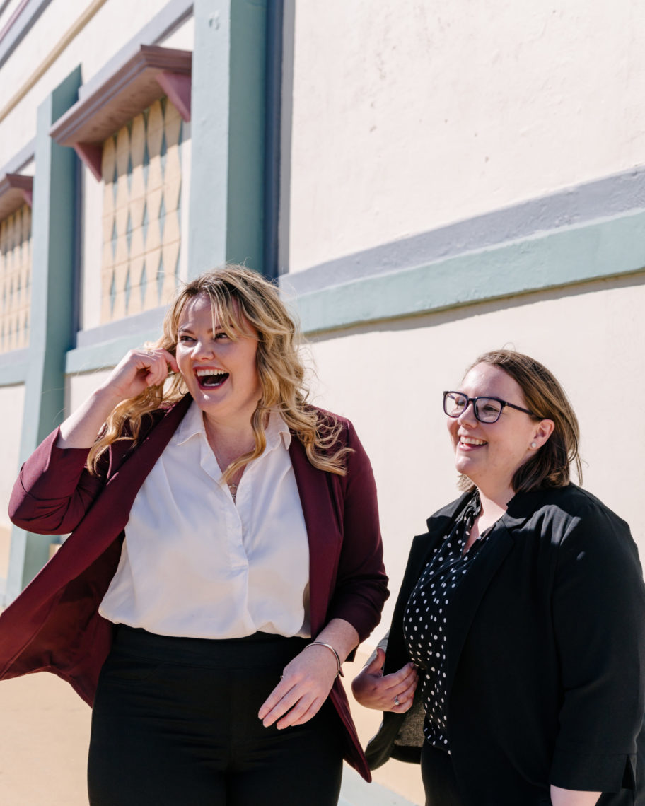 Nicola McKenzie with colleague Carla Hiles